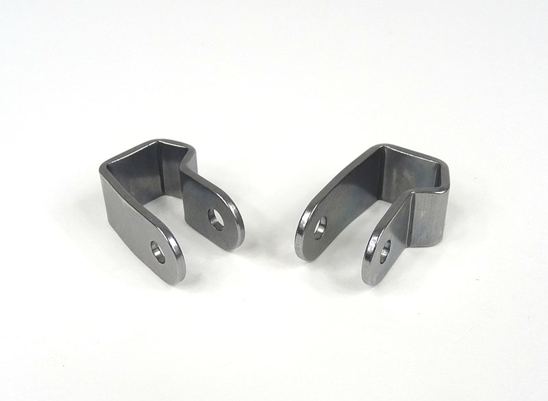 Lambretta Race-Tour Fork top damper brackets, weld on type to convert 125/150 forks to 175/200 spec, pair, MB