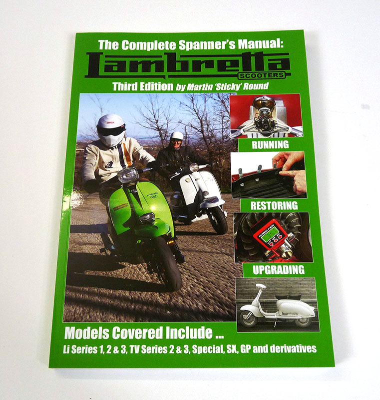 Lambretta Book, Lambretta Spanners manual by Sticky, 3rd edition, Series 1, 2, 3, Gp