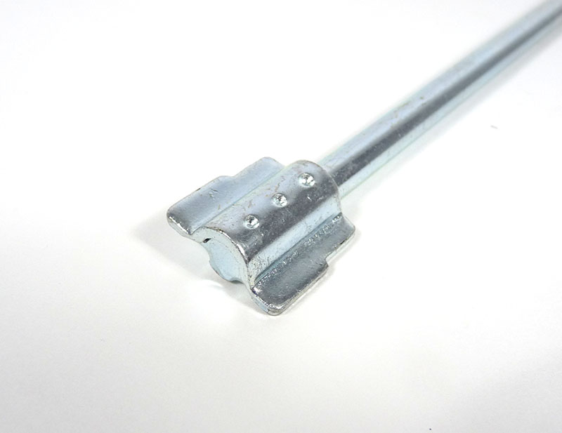 Lambretta Headset (handlebar) rod (spline in-plate out) (Long 320mm) Stainless steel, Li, Series 1,2, MB