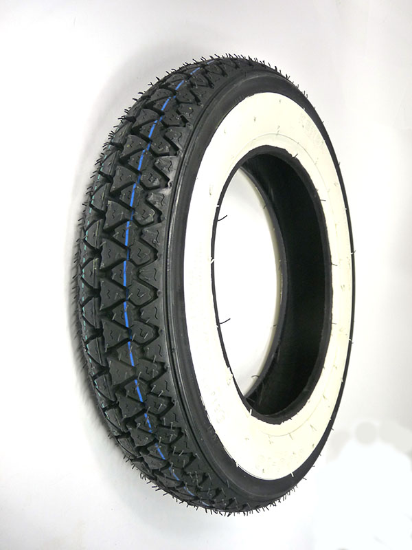 Lambretta tyre, Kenda Whitewall K333, 350:10 , 51J, Tubeless or tube