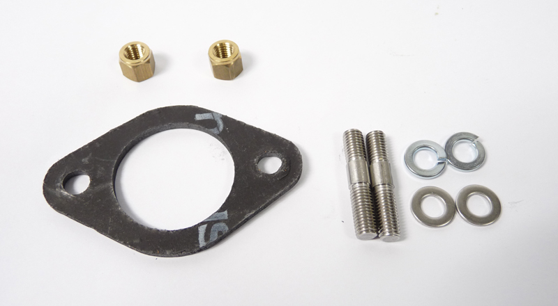 Lambretta Exhaust fastener kit, studs, nuts, washers, gasket for Round exhaust port cylinders, MB