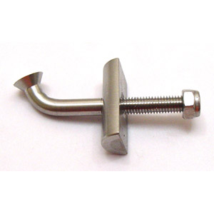 Lambretta Tool box tie rod, with barrel and nut, short type, top fitting, stainless steel, MB